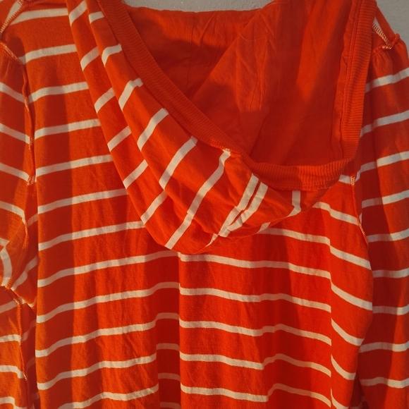 NAUTICAL BOLD STRIPES  hoodie 3/4 sleeve minimalist athleisure, oversize stripes - Picture 10 of 12